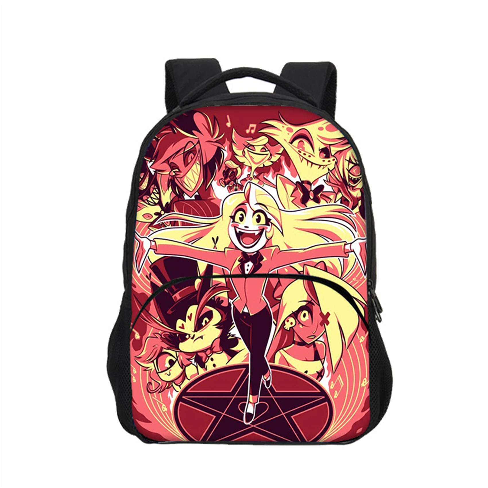 Multifunctional Hazbin Hotel Graphic Backpack Durable Travel Rucksack Boys Girls Back to School Book Bag,Kids Casual Daypack