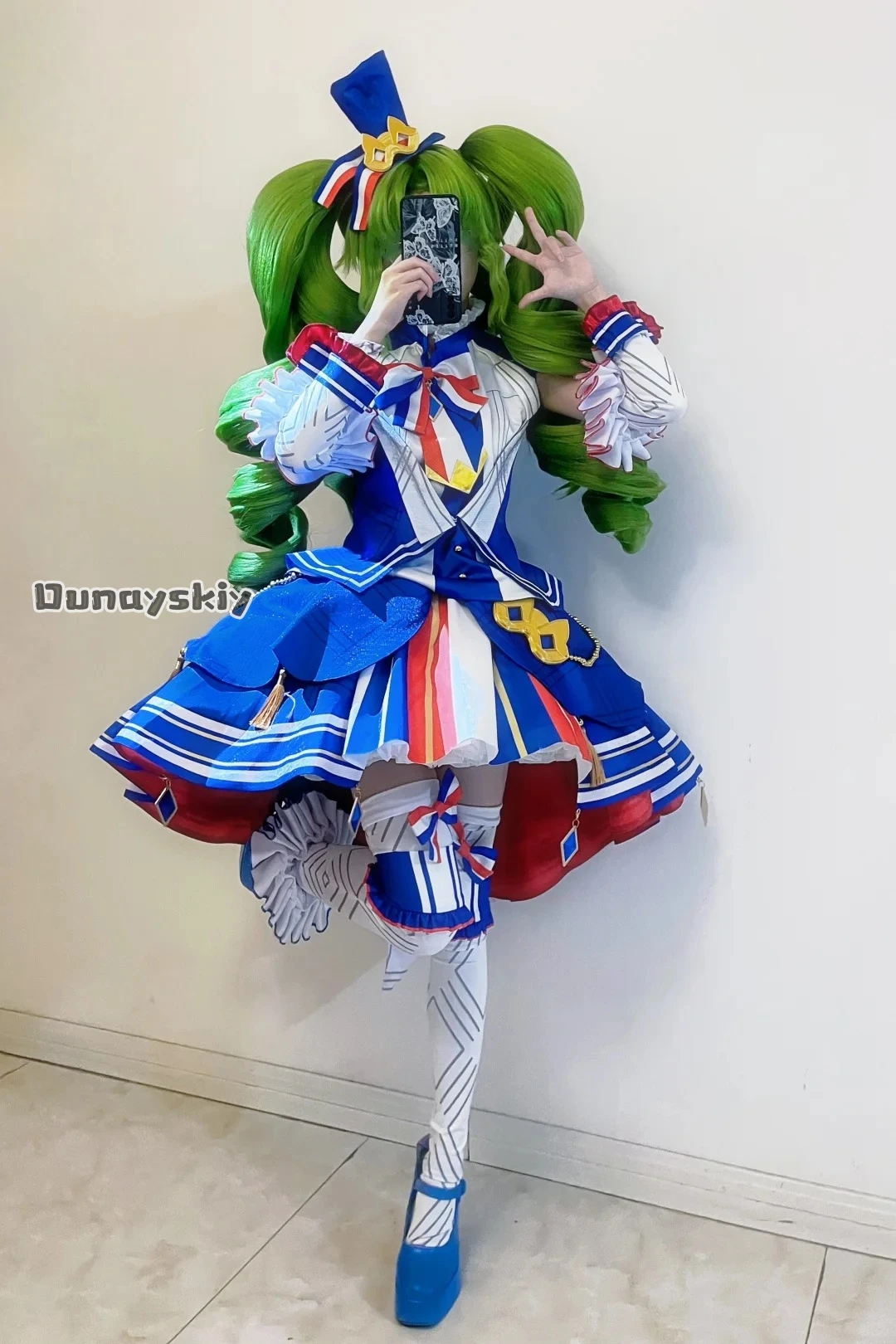 

Dream ZS @ аниме Pripara Falulu, карнавальный костюм, синие, белые цветы, униформа Лолиты для девочек, Рождественский костюм, женский костюм Лолиты Гайнсай Кей