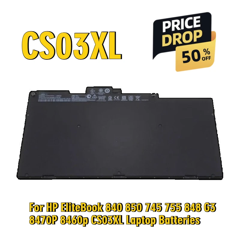 

For HP EliteBook 840 850 745 755 848 G3 8470P 8460p CS03XL Laptop Batteries