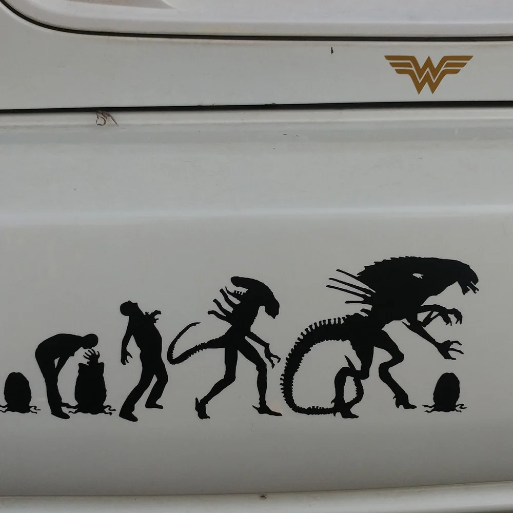 Alien Xenomorph Car Sticker HR Giger Egg to Alien Queen Evolution Vinyl Decal Alien Movie Sticker