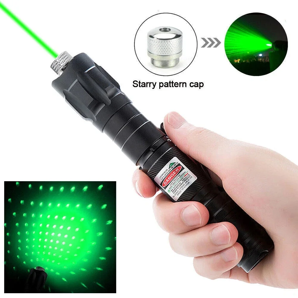 (Nicht enthalten: Batterien) Grüner Roter Laserpointer Lehrmittel Automatisches Katzenspielzeug Laserfokus-Laserpointer Kombination