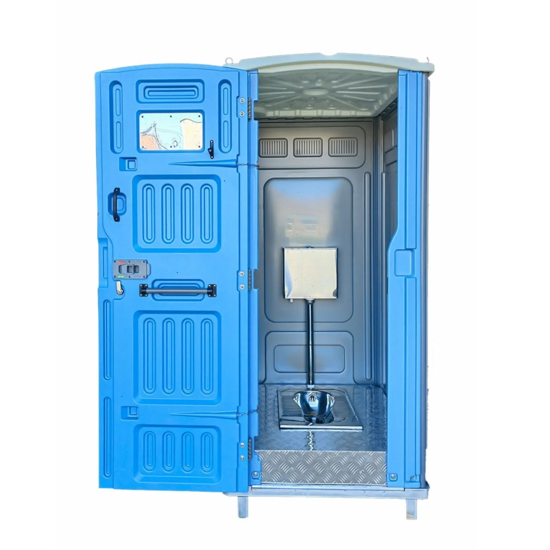 Squatting, intelligent, environmentally friendly mobile toilet, outdoor scenic area, plastic mobile restroom