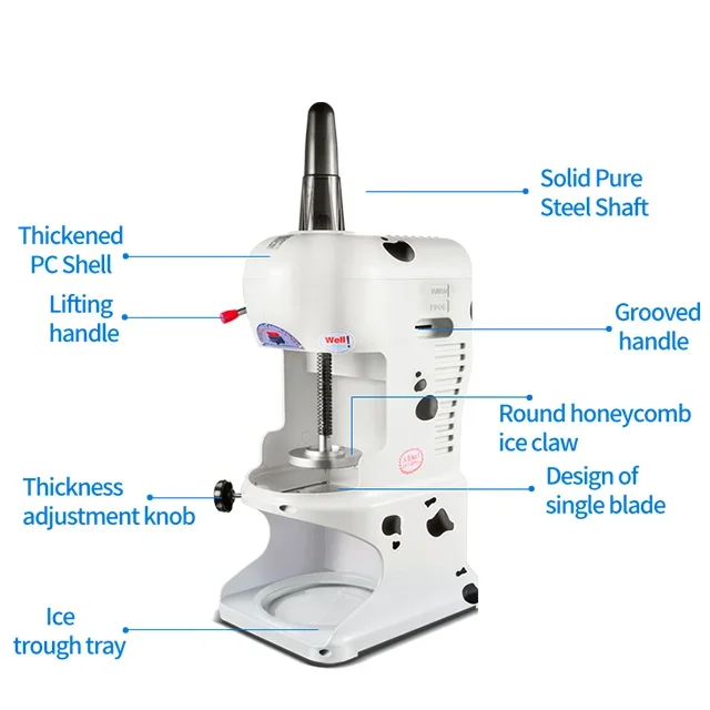 Máquina trituradora de hielo para nieve más vendida, trituradores de hielo y afeitadoras con CE y alta calidad/máquina de afeitar de hielo manual