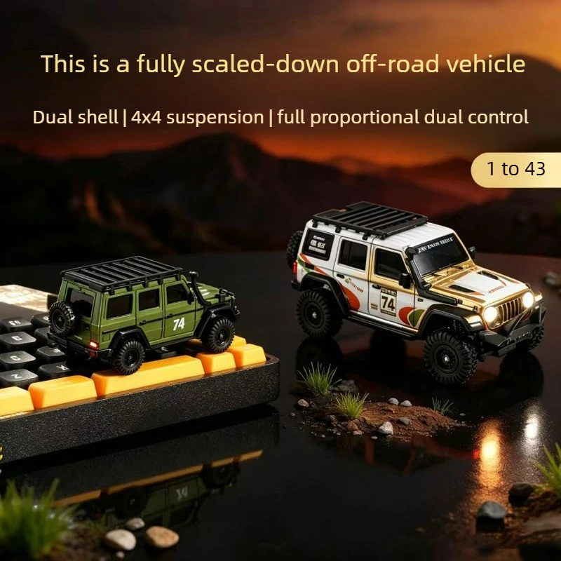 Cool Stuff Toy Car Funny Gift-1:43 Full-scale High-speed 4WD Rc Truck,Kawaii Climbing Off-road Desktop Mini Rc Car,Toys for Kids
