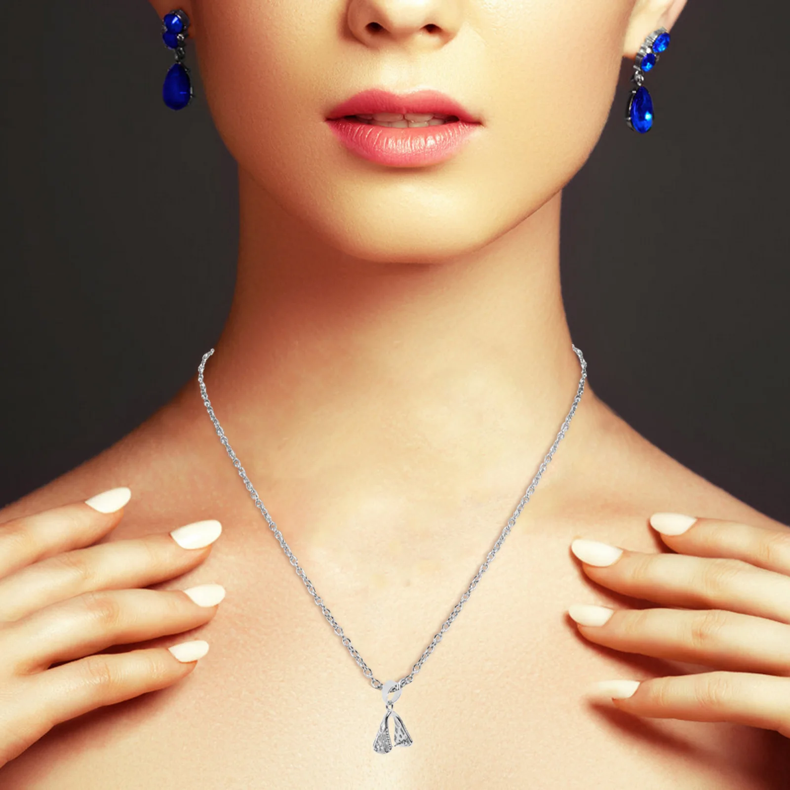 

4Pcs Needle Clasp Design Copper Charm Connectors Zircon Inlay DIY Pendant Necklace Jewelry Crafting Accessories