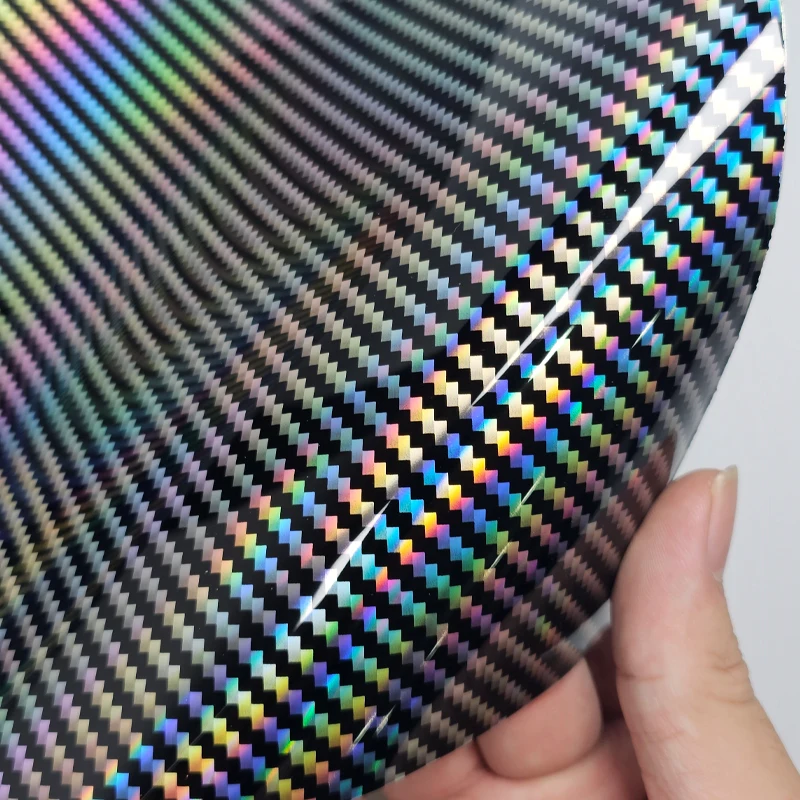 High Glossy Black Gold Silver Gold Red exterior car vinyl Rainbow 5D Carbon Fiber Wrapping Film Adhesive For Motorcycle Decal