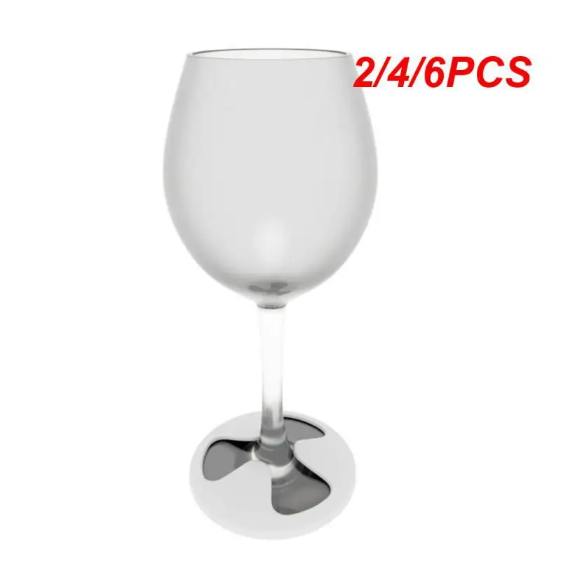 2/4/6PCS Wine Glass Logo Foot Pad Food Grade Silicone Anti Slip Design Packaging Opp Bag Weight 15g Bar Tools Glass Footrest