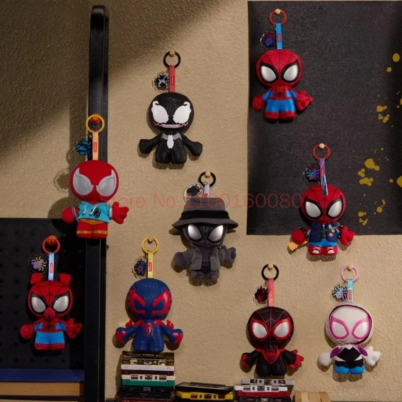 Genuine Marvel Spider Man Spider Sense Vinyl Blind Box Keychain Bag Charm Collectible Decoration Gift For Adult Comic Fans