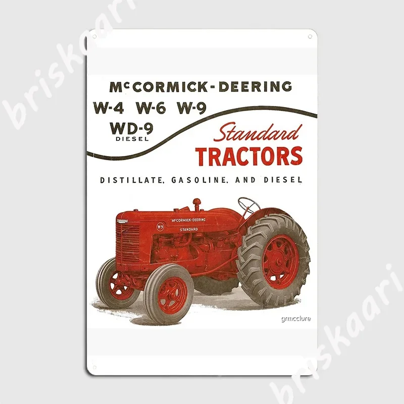 Vintage Mccormick Deering Tractors Graphic Metal Sign Plaques Wall Vintage pub Tin sign Poster