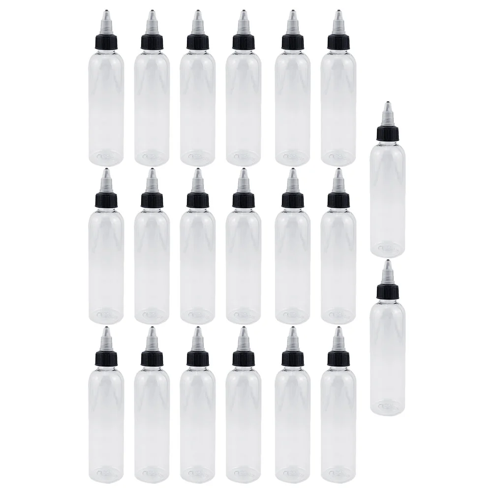 20 Pcs Travel Squeeze Bottles for Toiletries Condiment Sharp Mouth Plastic Filling Pointed