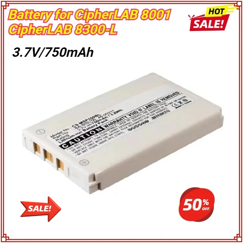 

Barcode Scanner Battery 3.7V 750mAh 100845 33-KB1B3770000L3 BA-80S700 KB1B3770000L3 for CipherLAB 8001 8300-L 100845