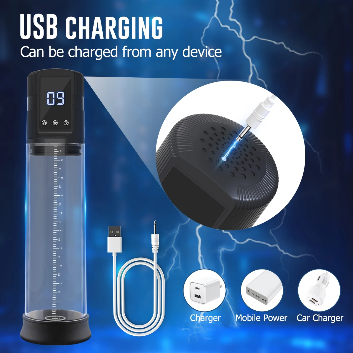 مضخة القضيب الكهربائية فراغ مص ذكر الموزه القضيب توسيع 5 وضع التدريب 5 مص الهزاز 3 غطاء من السيليكون الكبار #4