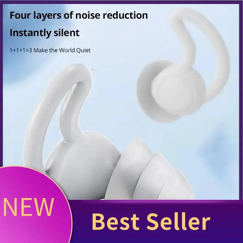 

HFES Soundproof Earplugs Three Layer Silicone Earplugs Waterproof Swimming Ear Plugs Sleep Noise Reduction Comfortable Easy To U