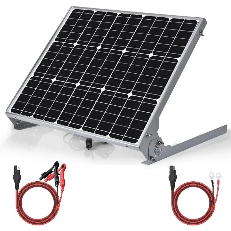 SUNER POWER 12V 50W Solar Battery Trickle Charger Maintainer, Built-in Smart MPPT Controller