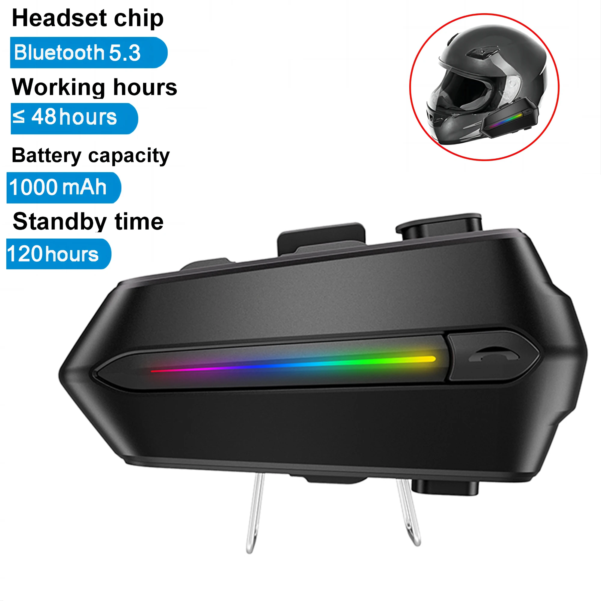 

Bluetooth Motorcycle Helmet Headset C5S Wireless Moto Headphone Handsfree Roise Reduction Earphone Automatic Call