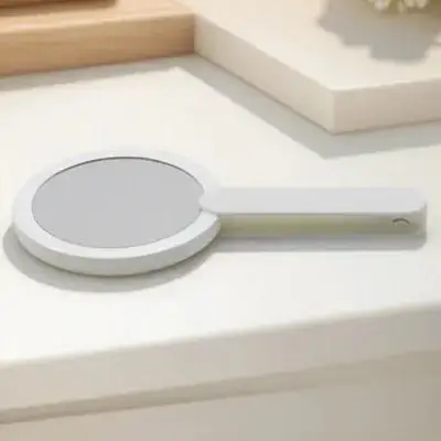 1 pçs mini espelho de maquiagem led portátil espelho redondo branco claro acessório de maquiagem de alta definição