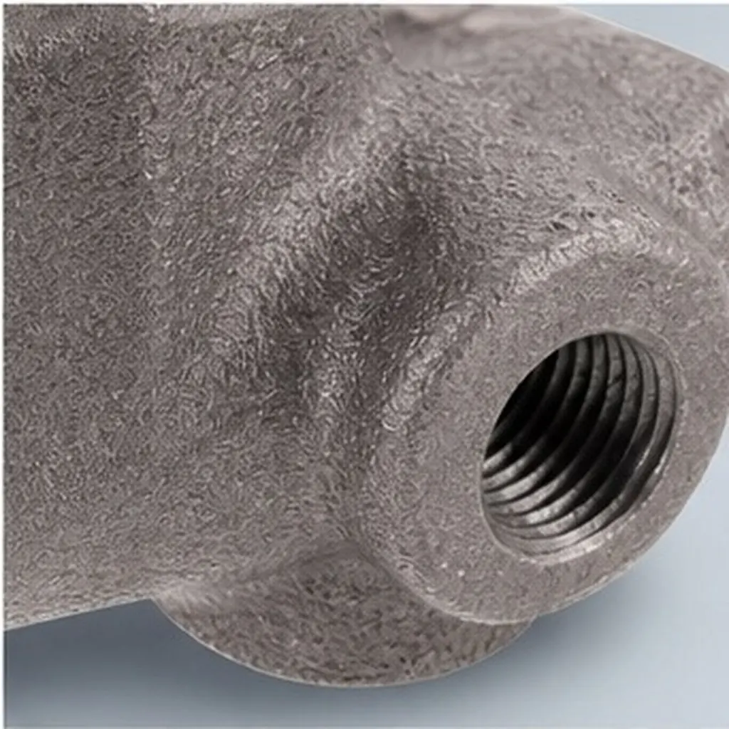 Air Compressor Cross Fitting Solid Cast Iron 4-Way Manifold Block Pressure Switch Mount Multi-Port Pneumatic Distribution Block