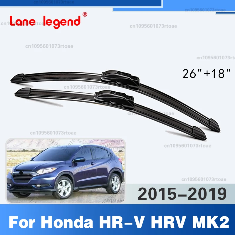 

26"+18" LHD Front Windshield Wiper Blade Windscreen Window Brushes 2015 2016 2017 2018 For Honda HR-V HRV MK2 2015 - 2019 2pc