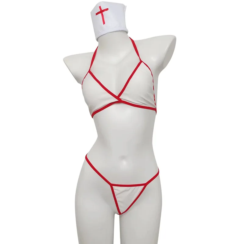 Sexy underwear women pure desire nurse uniform set sexy suspenders bikini temptation free bed war