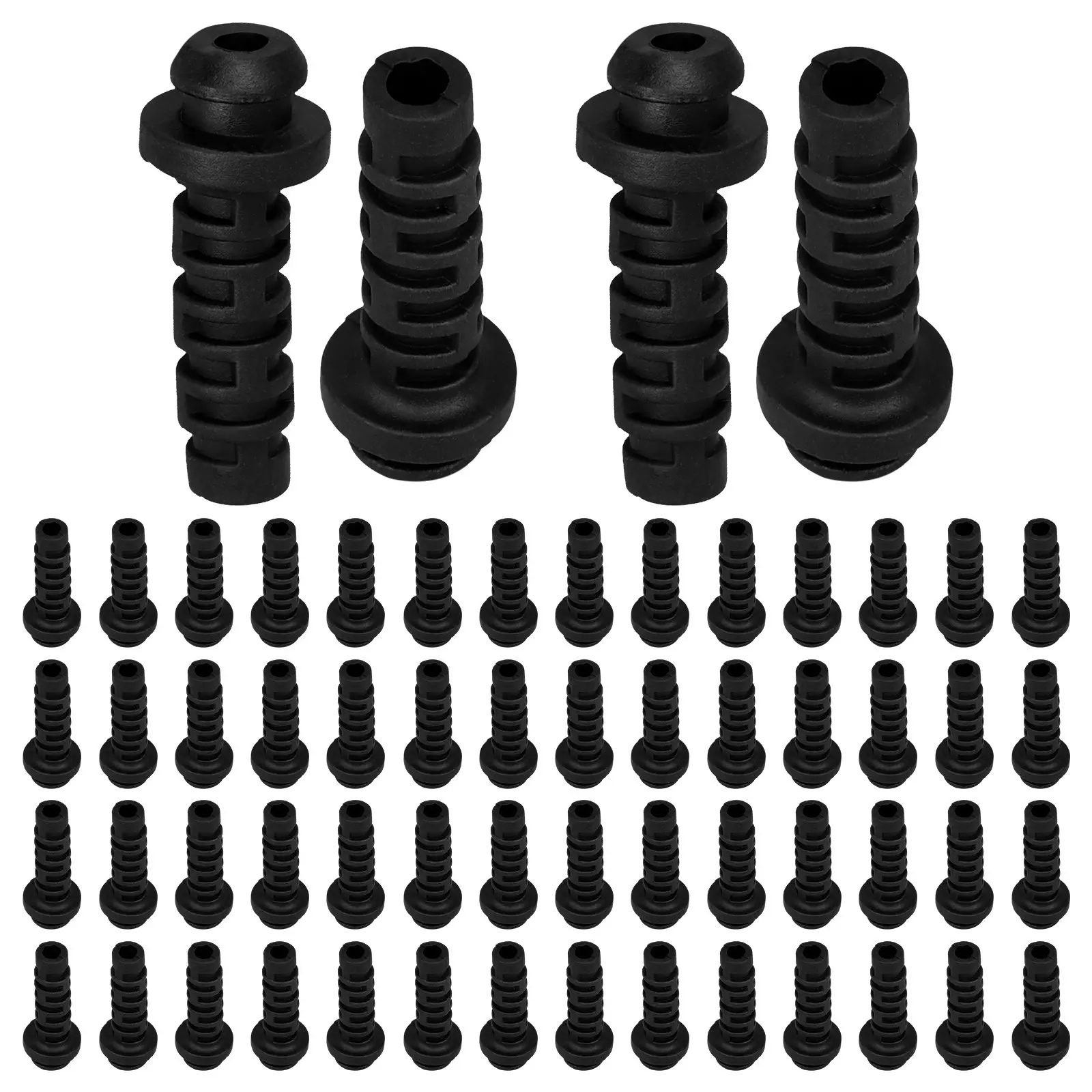 10Pcs Cable Strain Relief Cord Connector Electrical Wire Protector ABS Spiral Design Large Capacity for Industrial Automotive