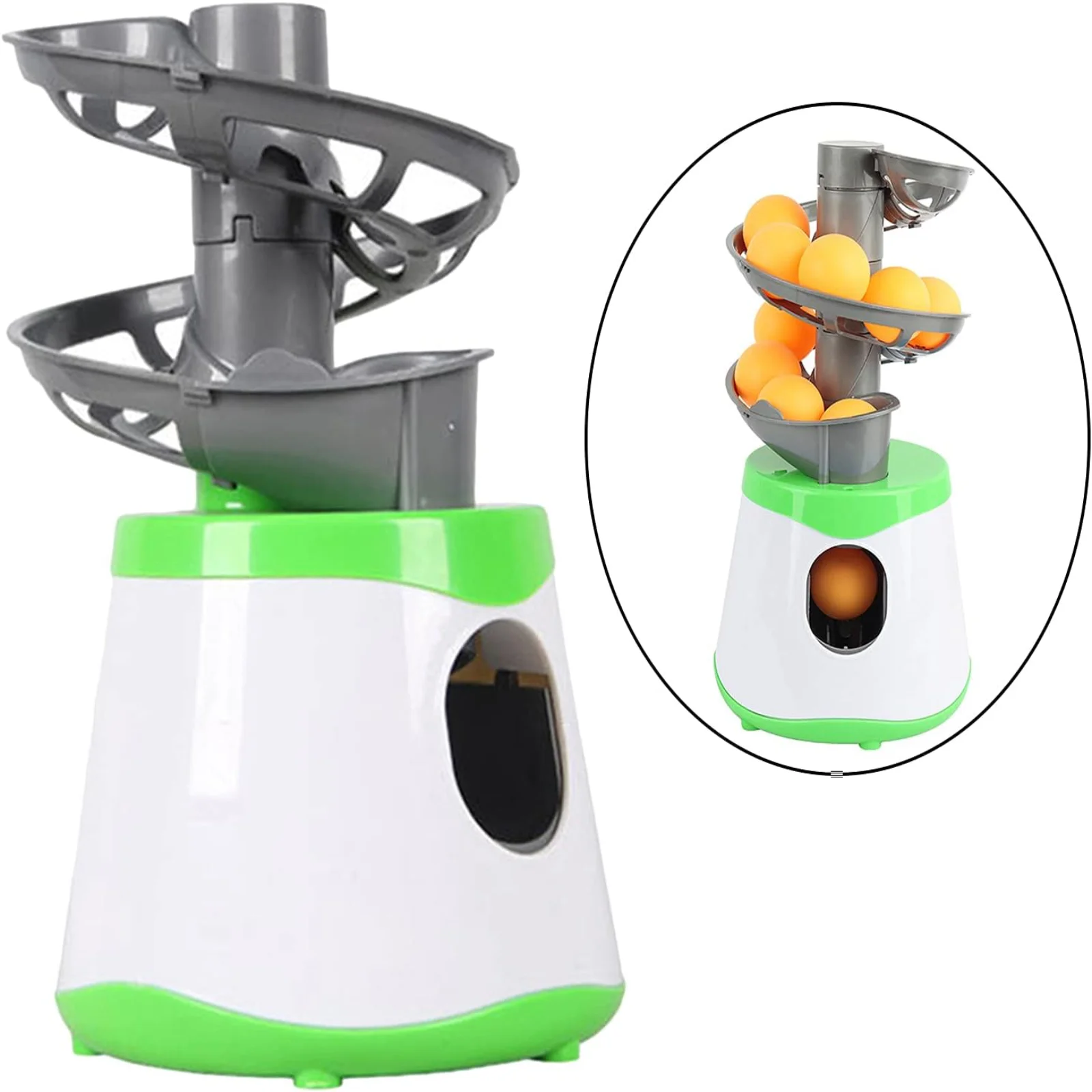 1Pc Automatic Portable Table Tennis Serve Machine Launcher Robot for Ping Pong Ball Lovers Practice Training Equipment-Green