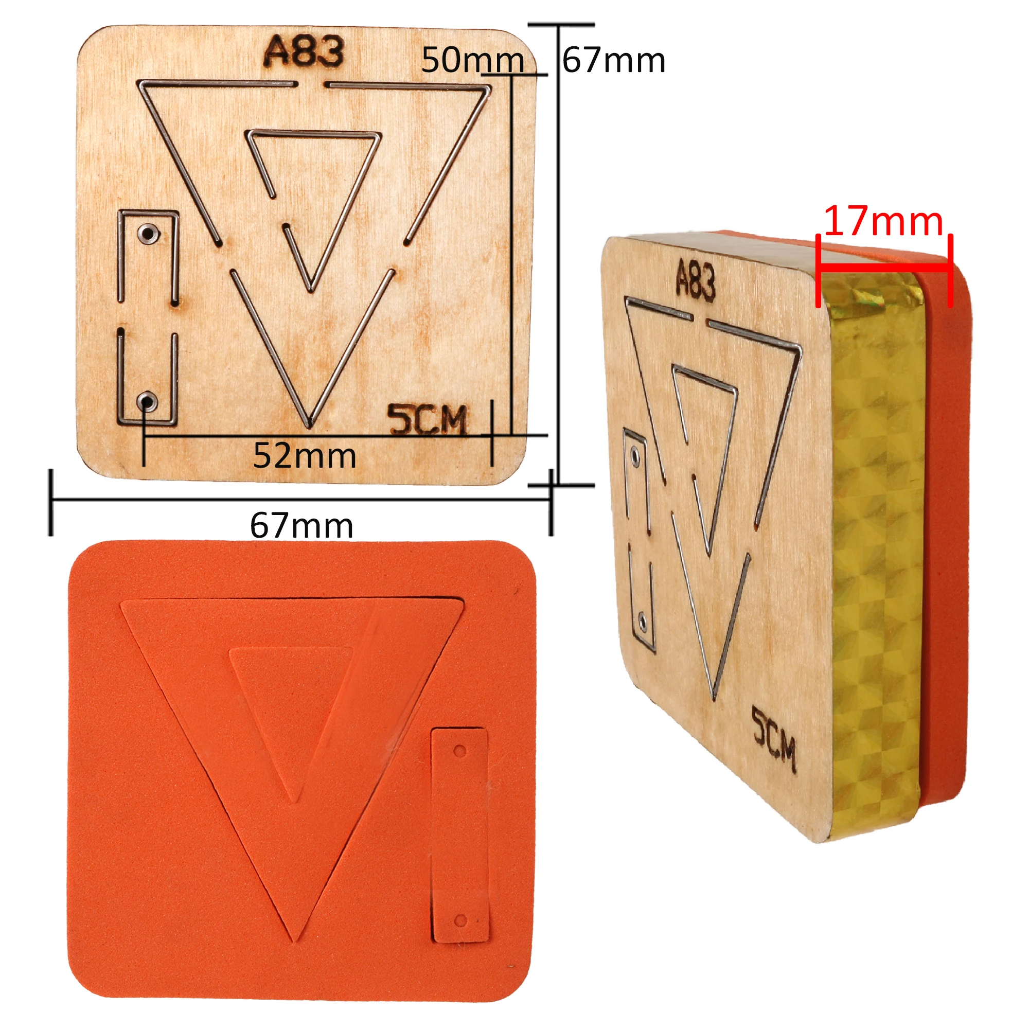 Diy Knife Mold Earring Wooden Cutting Dies Non-woven Leather Cutting Hair Clips Suitable For Common Big Shot And Sizzix Machines