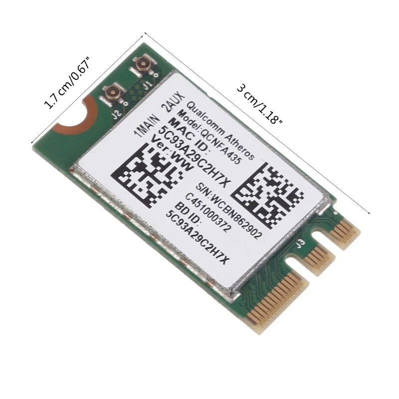 Scheda Wireless Atheros QCNFFA435 NFA435 QCA9377 Chip 802.11AC 2.4Ghz/5Ghz Bluetooth-compatible4.1 adattatore di rete NGFF