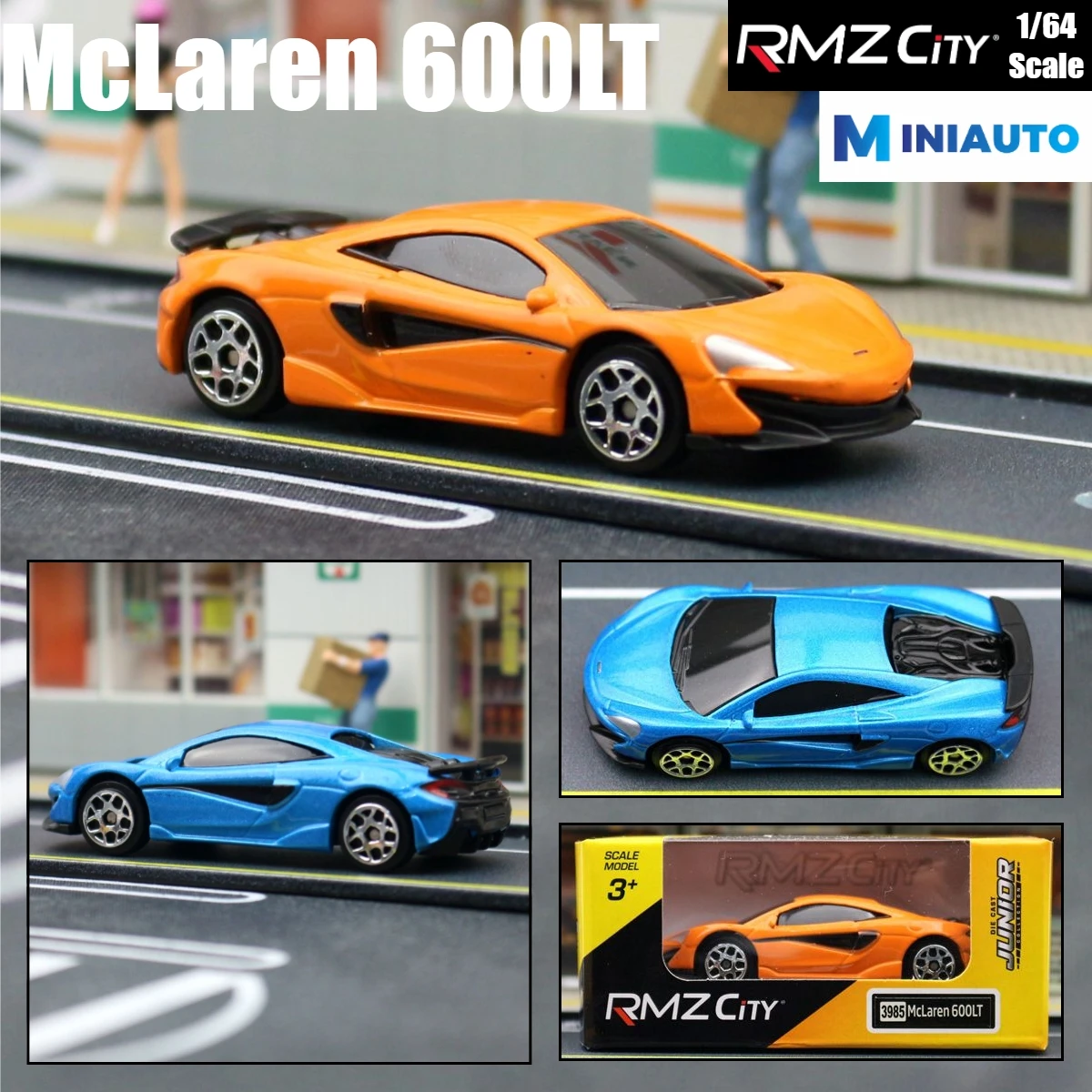 1/64 McLaren 600LT 1:64 Diecast Super Sport Toy Car Model 3\'\' Hot Wheels Miniature Alloy Gift For Children Boys Kid Match Box