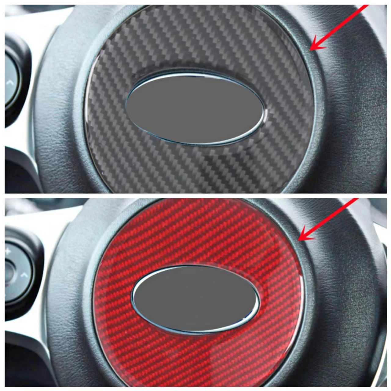 

Carbon Fiber Car Steering Wheel Decorative Cover Trim Strips Decal Sticker For Subaru BRZ For Toyota 86 Car Interior Accessories