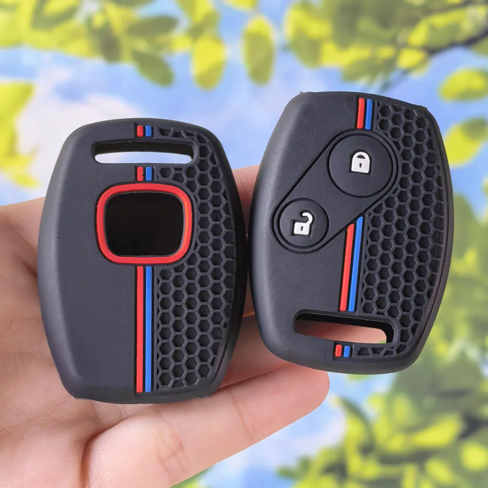 Premium Honey Texture Key Fob Cover For Honda Fit Civic Jazz Pilot Accord CR-V Freed StepWGN Insight Silicone Shell