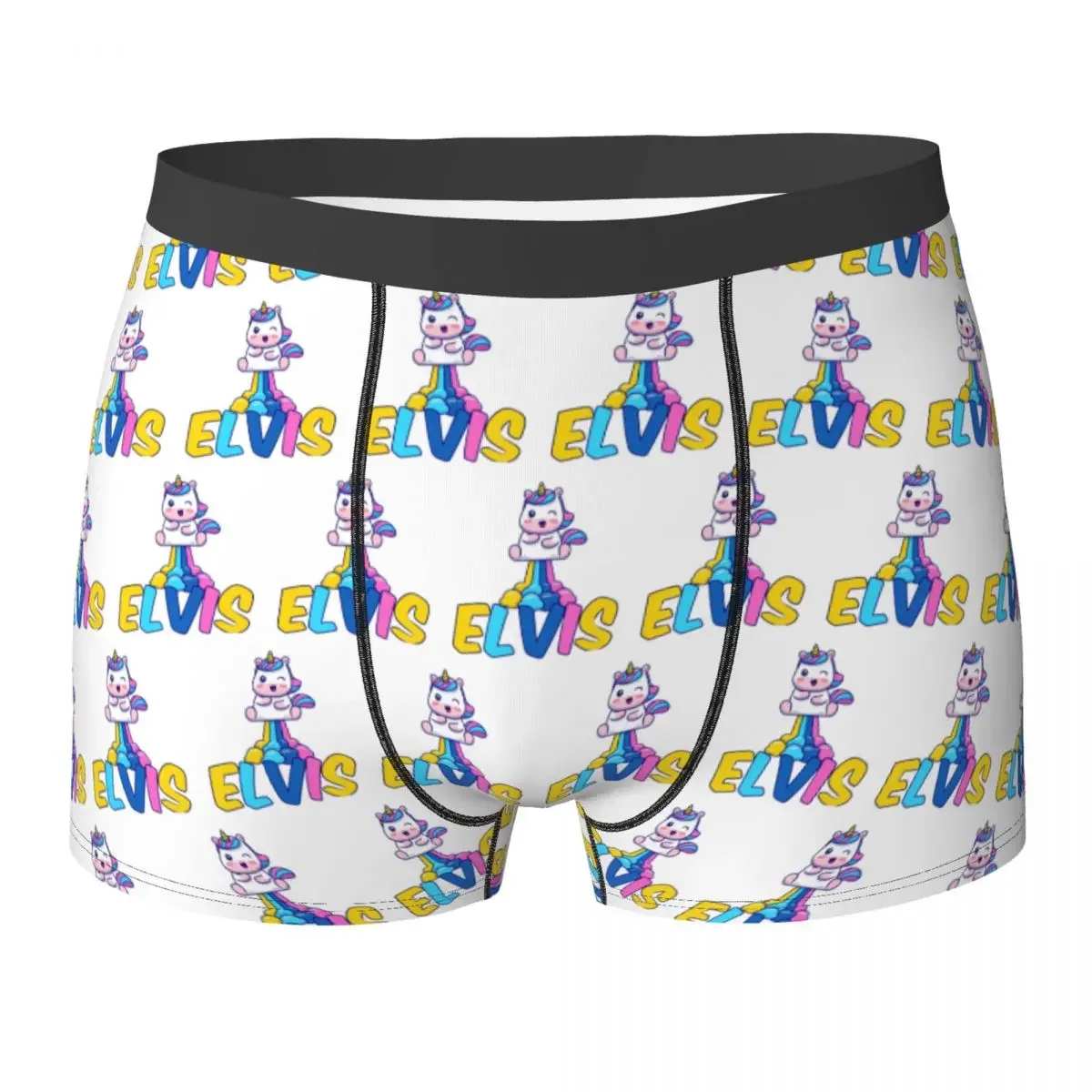 Boxer Underpants Shorts Unicorn Poop Rainbow - Name Label Panties Male Comfortable Underwear for Homme Man Boyfriend Gift