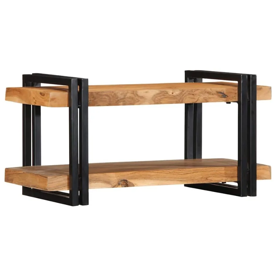

Wall Shelf Brown Black Solid acacia wood Iron Medium Wall Shelf