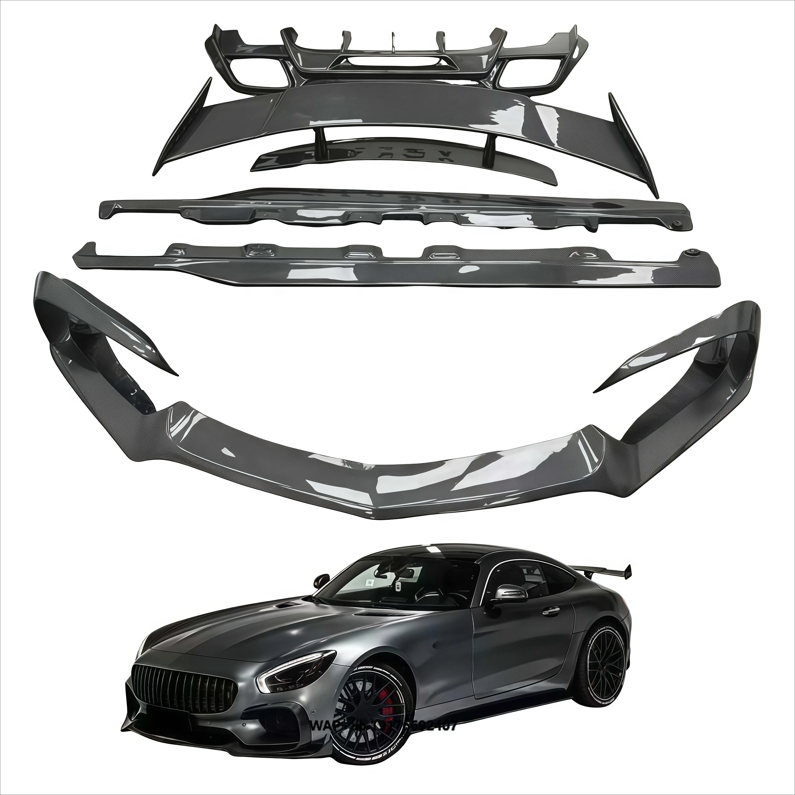 

Rz Style Carbon Fiber Body Kit for Gt Gts Gtc 18-23 Upgrade Rear Diffuser Front Lip Side Skirts High Quality