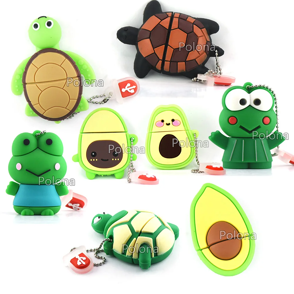 Unidad Flash Usb de dibujos animados, Pendrive de aguacate, tortuga Rana, 512gb, 128gb, 64gb, 32gb, 16gb, 8gb, 4gb, 2gb
