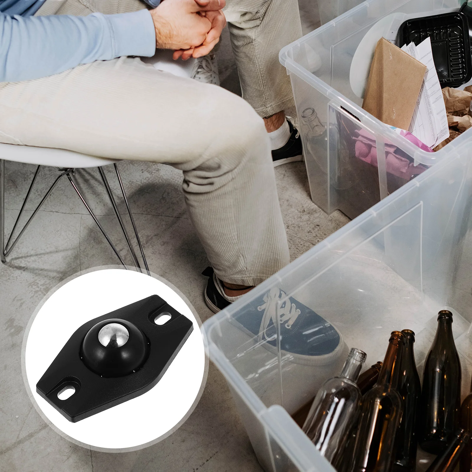 Pocket Color Wheel Base Universal Pulley Roller Möbel selbstklebende Lenkrollen