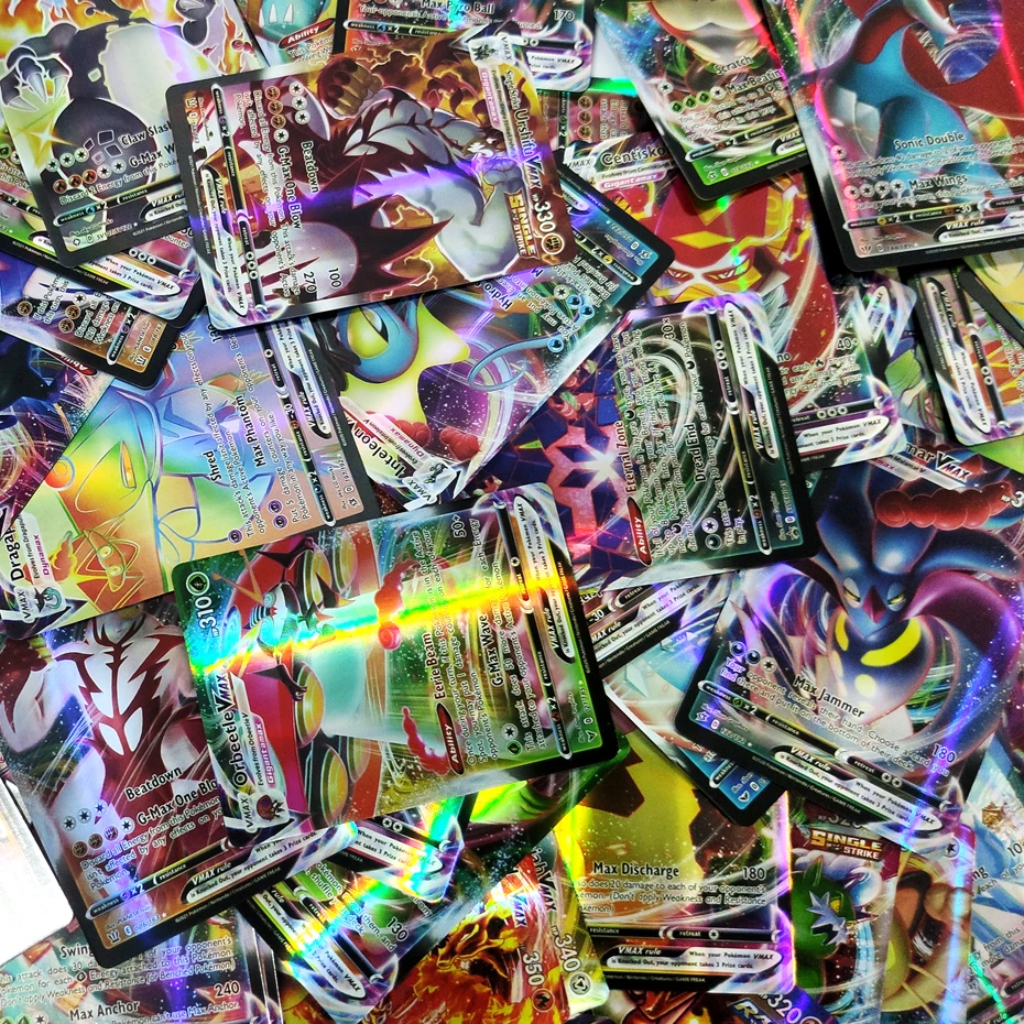 2025 New Pokemon Cards in English GX VMAX Holographic Oversize Cards GX V VSTAR Best Christmas Children's Gift