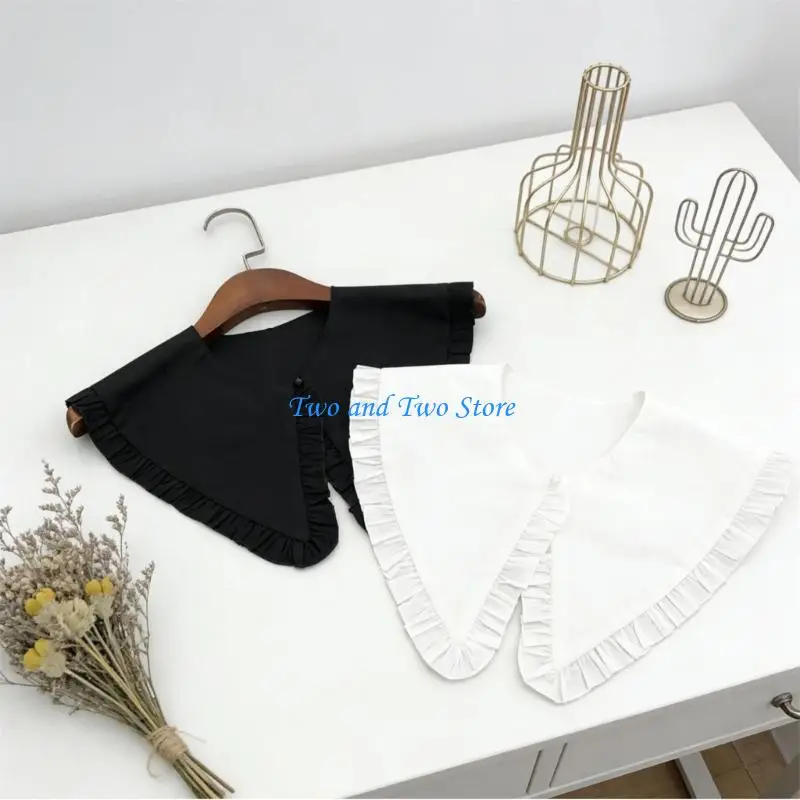 HX6F Breathable Cotton Detachable Victorian Collar Unisex Clothing for Women