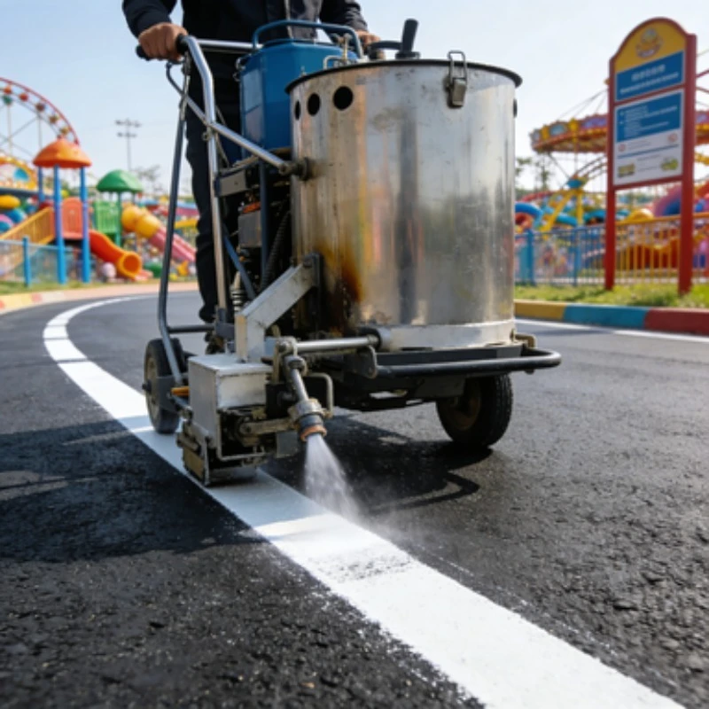 Car Parking Lot Line Striping Machine, Car Park Paint Marking Machine, Road Line Marking Equipment for Parking Lot