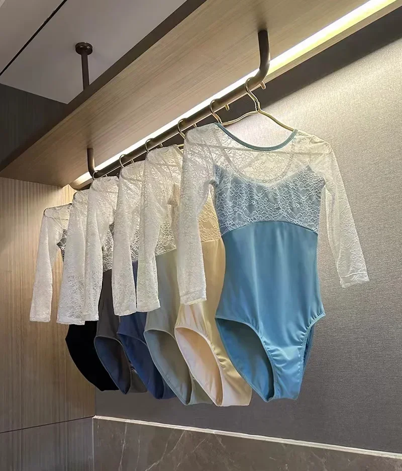 الكبار الباليه ملابس رقص الجمباز جودة عالية طويلة الأكمام ممارسة الرقص زي أنيق الجمباز الباليه المعطف النساء #2