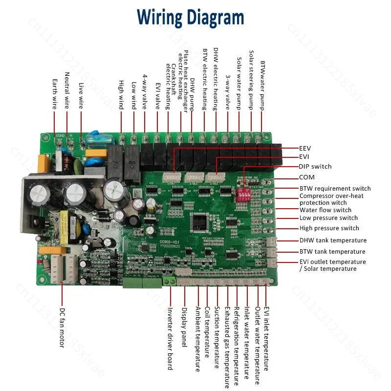 For Inverter Heat Pump Chiller PCB Control Board PCBA Assembly, Industrial Cooling & Heating Unit Controller Module