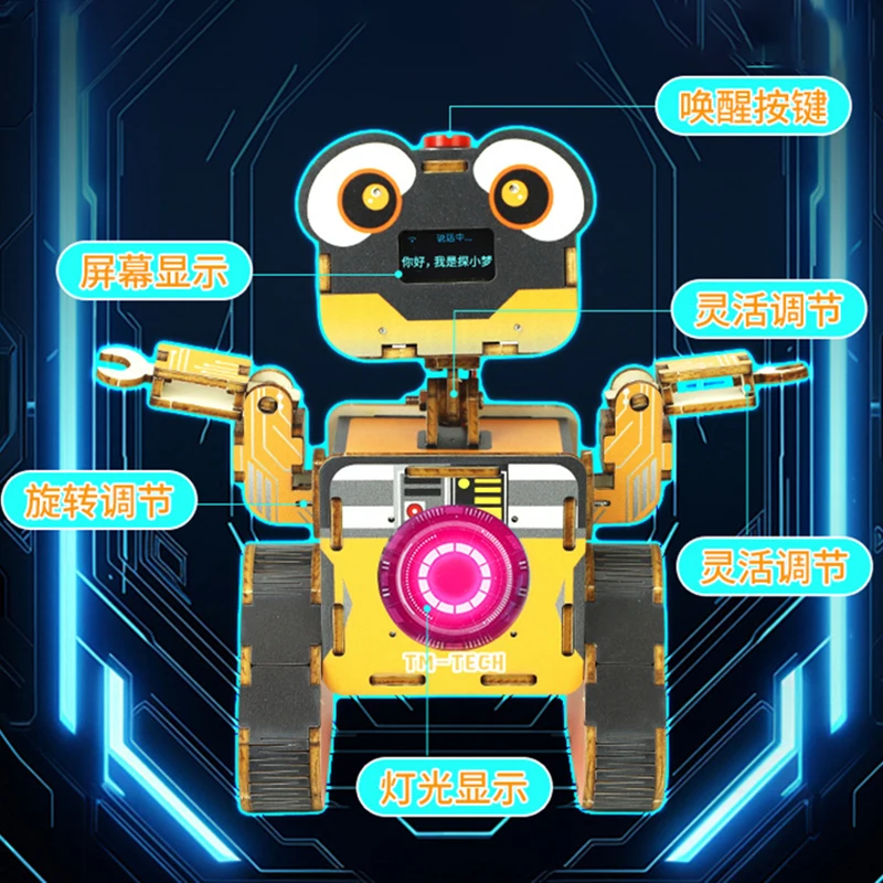 Robot intelligent interactif AI, première ligne éducative, jouets d'expérimentation scientifique, jeu d'intelligence artificielle, outils éducatifs