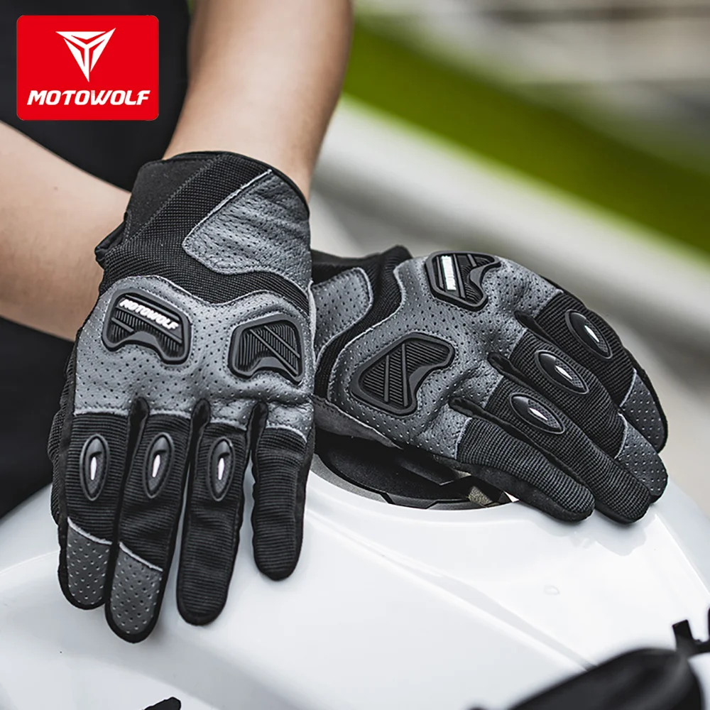 

Motorcycle Gloves Wear Resistant Non Slip Touch Screen Gloves Breathability Summer Motorcycle Off Road Gloves Soft Comfortable