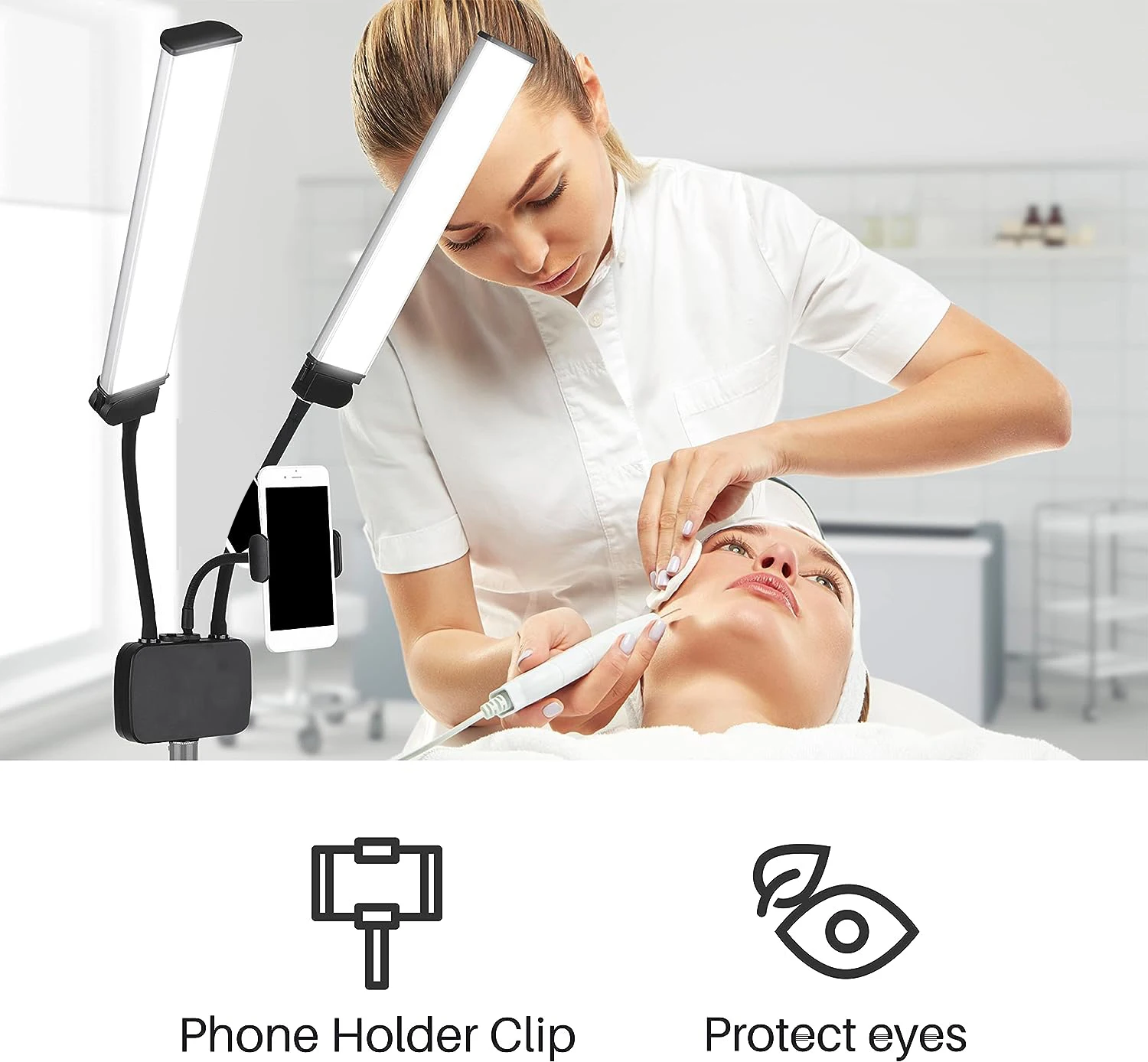 1pc 2pcs 45W High Quality Led Light Eyelash Extensions Lamp Tattoo Beauty light With mobile phone holder ring light