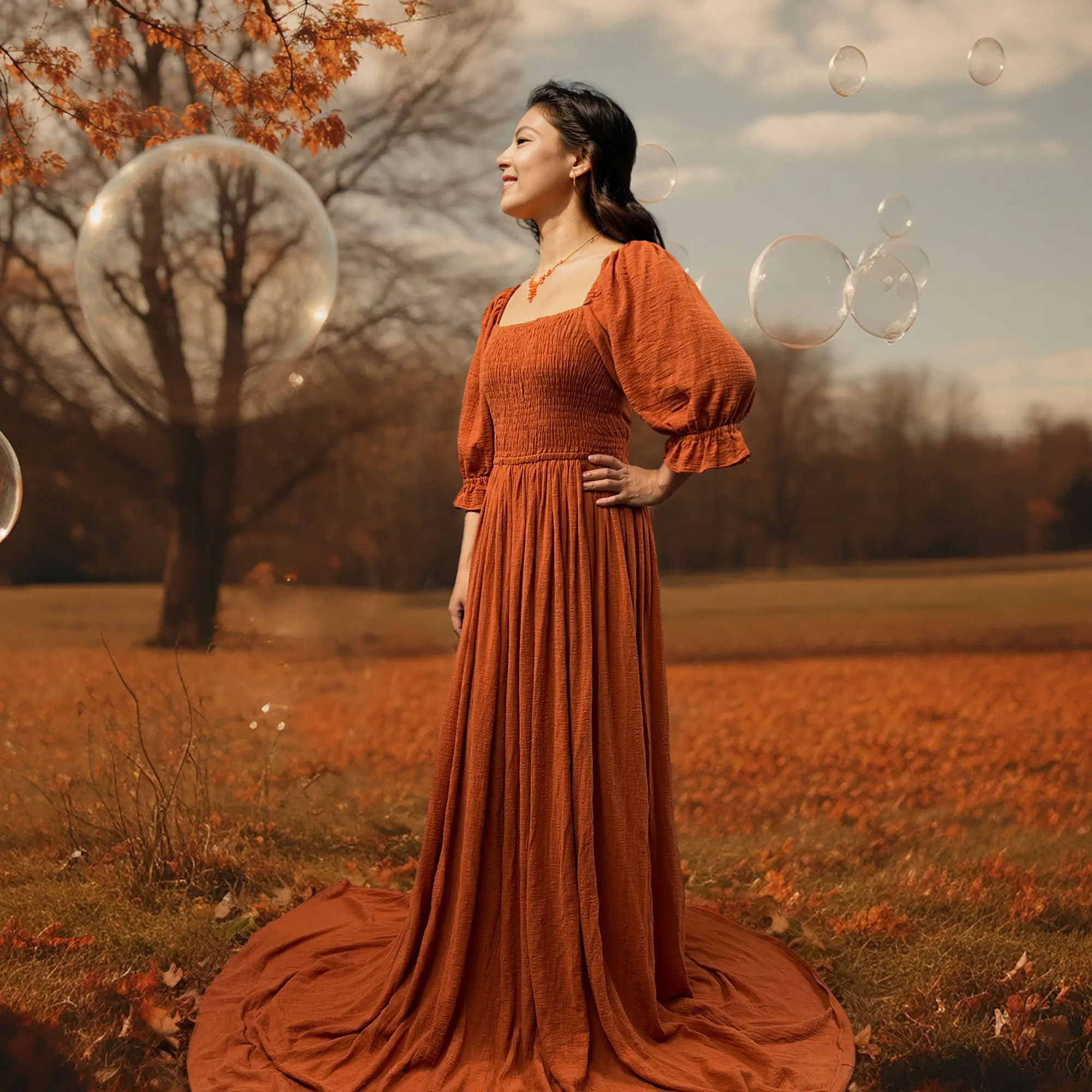 

Don&Judy Boho Maternity Dress Photo Session Cotton Multi-Wear Maxi Gown for Pregnant Woman Babyshower Party Photography Clothing