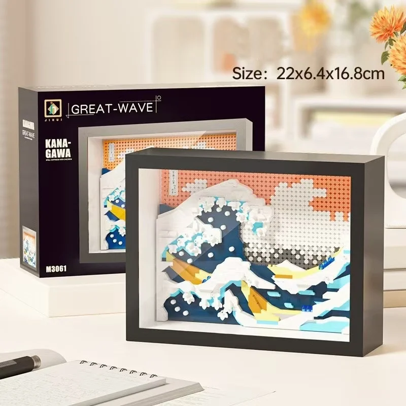 Heißverkaufte weltberühmte Malerei Montage Bausteine Kreative Pixel Ölgemälde Rahmen Sonnenblume Baustein Dekoration – Detail 13