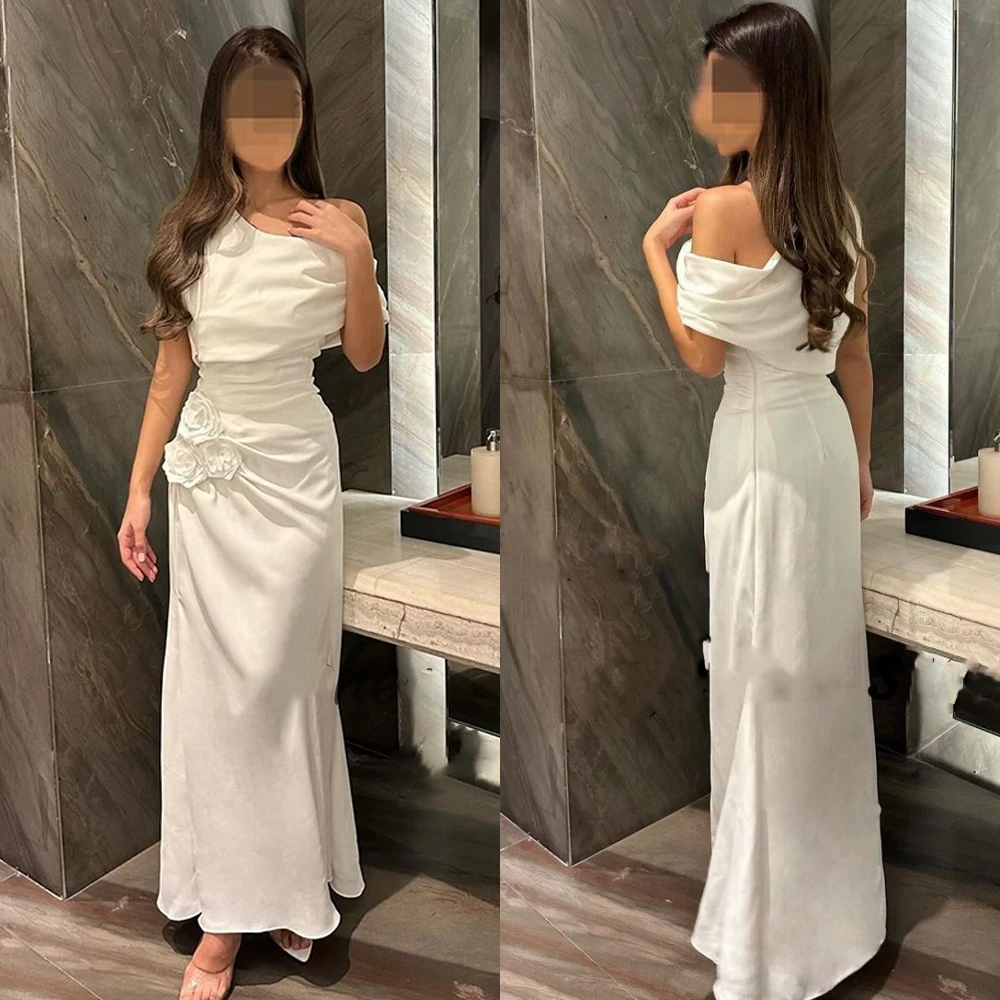 Customized Jiayigong Classic Modern Style Formal Evening One-Shoulder A-line Flowerss Bespoke Occasion Dresses