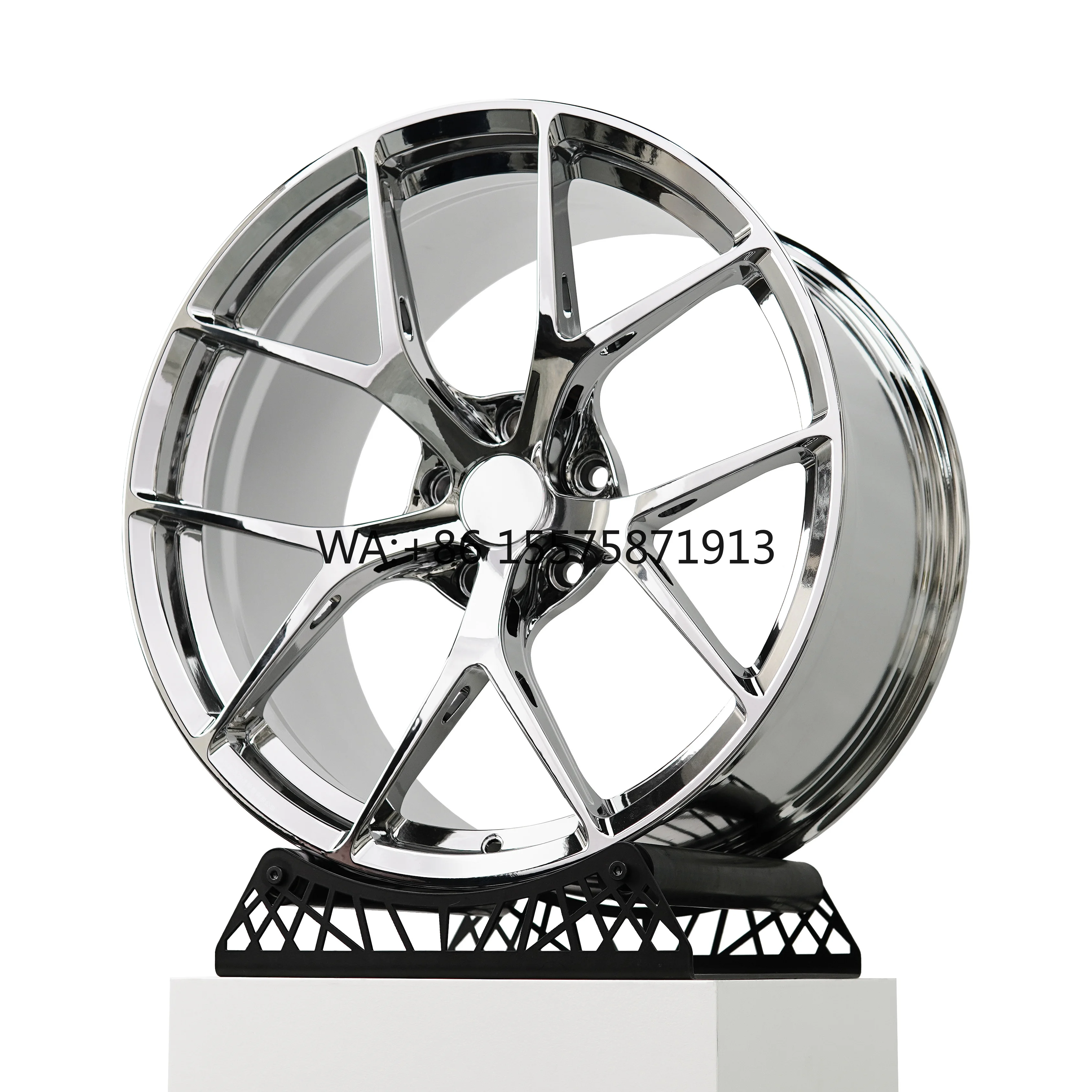 

For FIR Ria Rid Sport Style Ultra Lightweight Alloy Car Wheel New 5X114.3 5X120 Inch Forged 5 Chrome Silver Spoke Monoblock