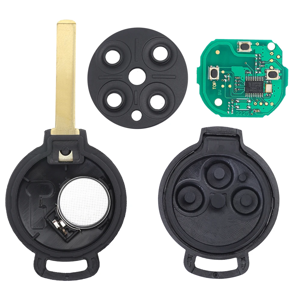 KEYECU สําหรับ Smart Fortwo 451 Remote Key 315MHz/433MHz PCF7941 KR55WK45144 Keyless Entry เครื่องส่งสัญญาณ Fob 3B/4B