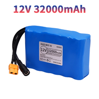 AERDU 3S6P 12V 21Ah 40A BMS orline battery pack 18650 32000mah li-ion cells XT60 DC5521 400Watt High Power Motor Scooter light