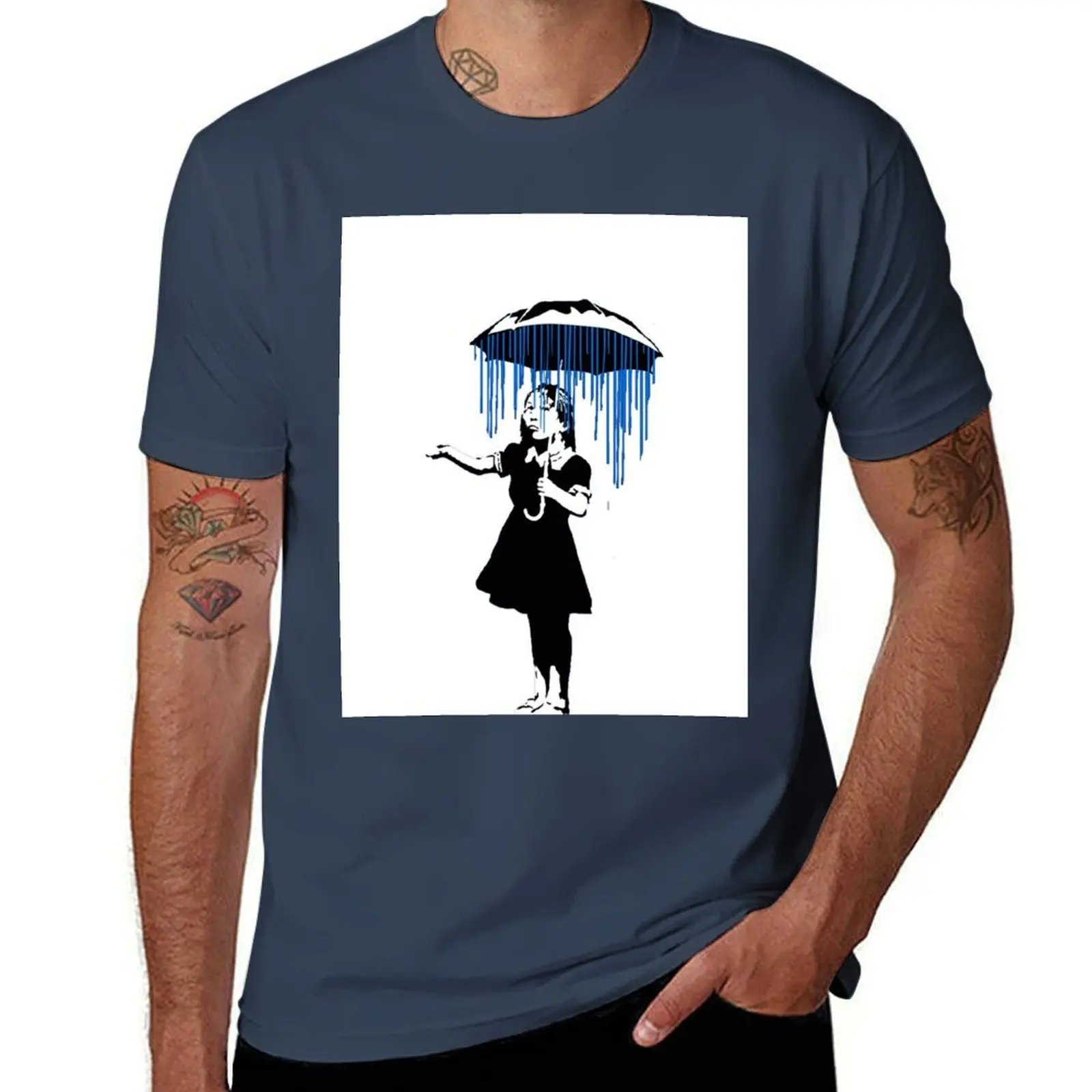 

on the Banksy Raining Inside! T-Shirt Holiday Lightweight T-Shirt